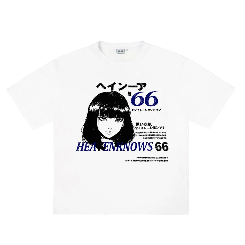 Anime Graphic Tee – Men's Oversized Vintage T-Shirt