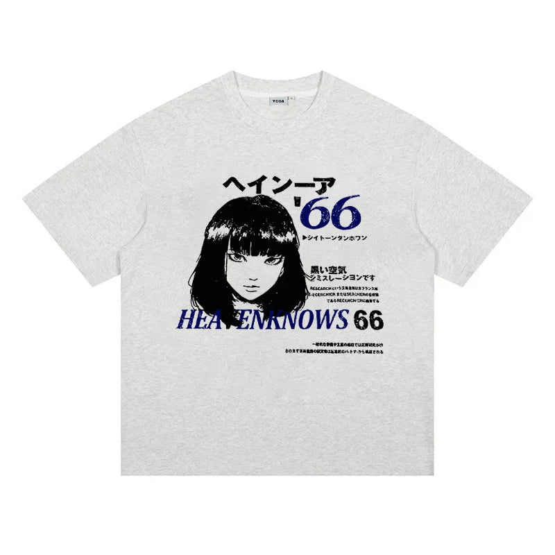 Anime Graphic Tee – Men's Oversized Vintage T-Shirt