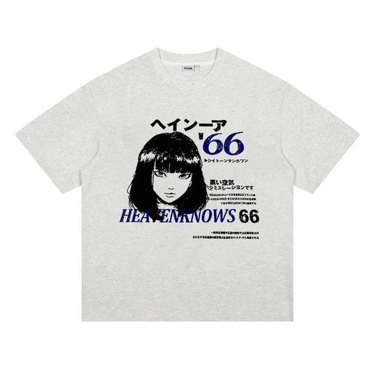 Anime Graphic Tee – Men's Oversized Vintage T-Shirt
