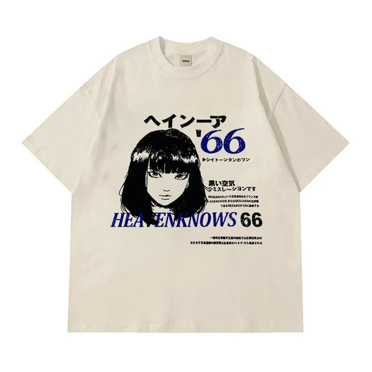 Anime Graphic Tee – Men's Oversized Vintage T-Shirt