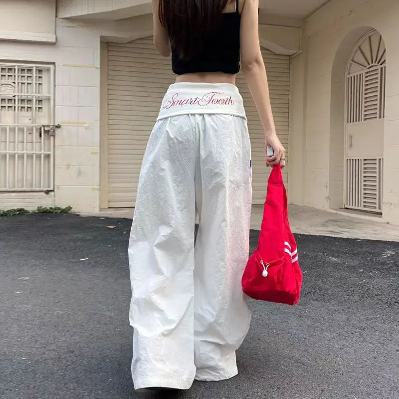 Parachute Wide-Leg Trousers – Women's Lightweight Cargo Pants