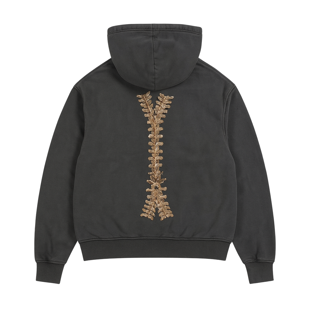 LifeOfStreetwear | Men’s Gray Y2K Skeleton Zip Up Hoodie
