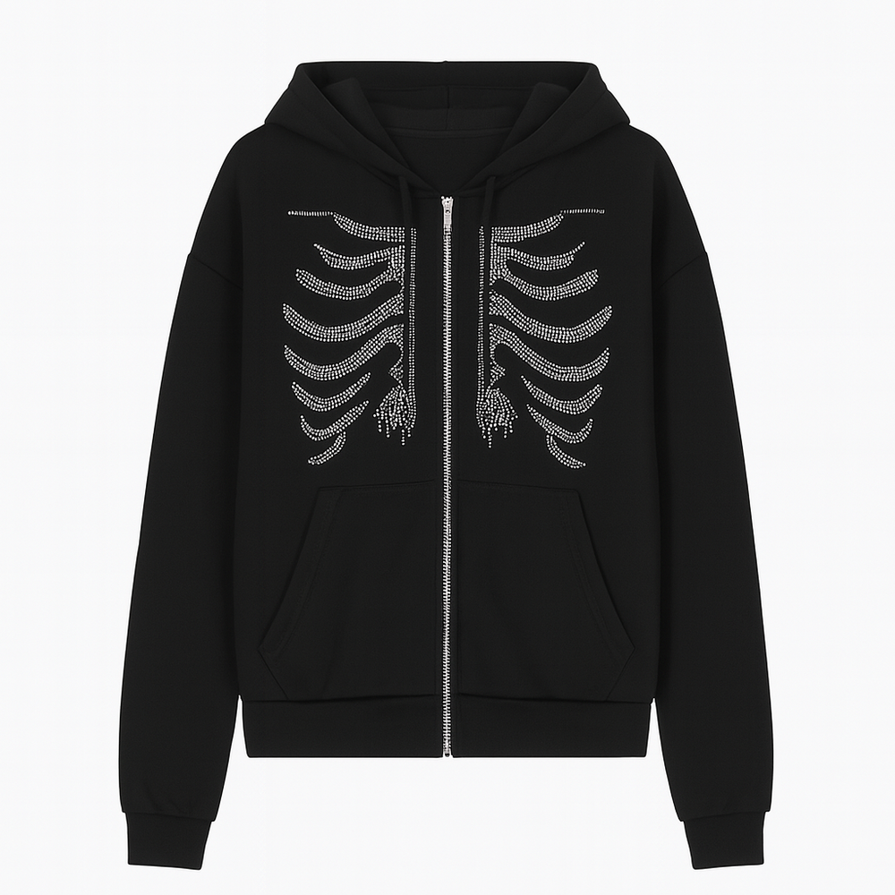 LifeOfStreetwear | Women’s Black Y2K Zip Up Hoodie