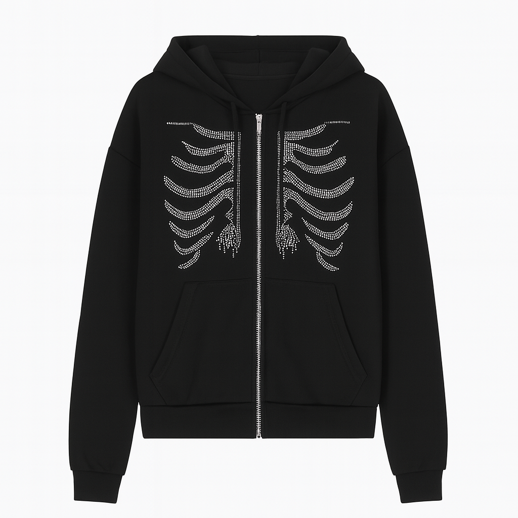 LifeOfStreetwear | Women’s Black Y2K Zip Up Hoodie