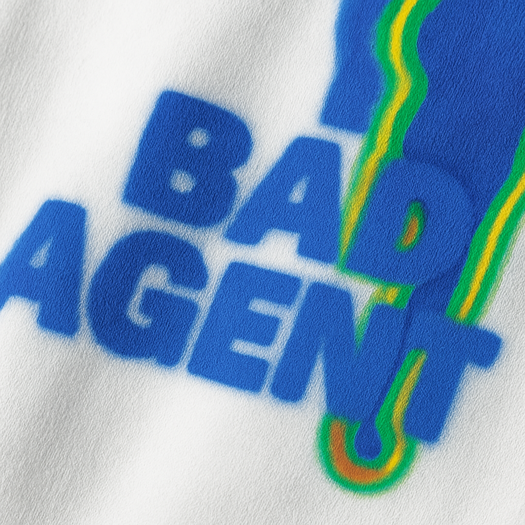 LifeOfStreetwear | Men’s White & Black Graphic T-Shirt – “Bad Agent” Edition