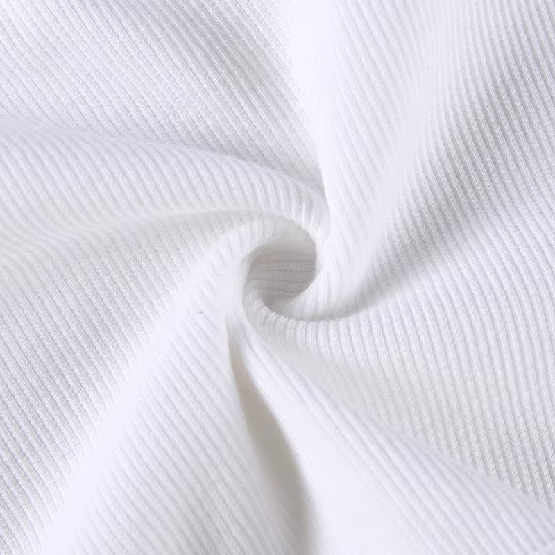 LifeOfStreetwear | Women’s Asymmetrical White Crop Top – Y2K Style