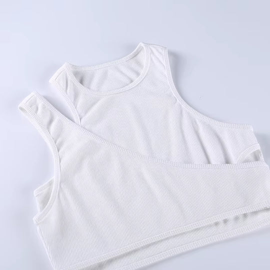 LifeOfStreetwear | Women’s Asymmetrical White Crop Top – Y2K Style