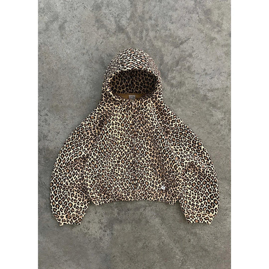 Leopard Print Graphic Hoodie – Animal Print Pullover