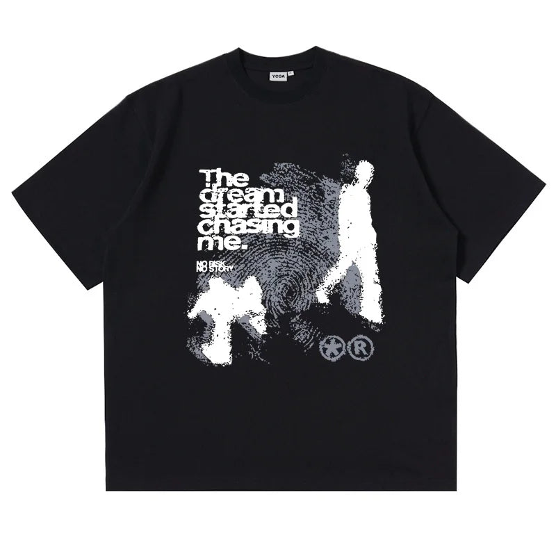 Dream Chasing Graphic Tee – Men's Oversized Dropped-Shoulder T-Shirt