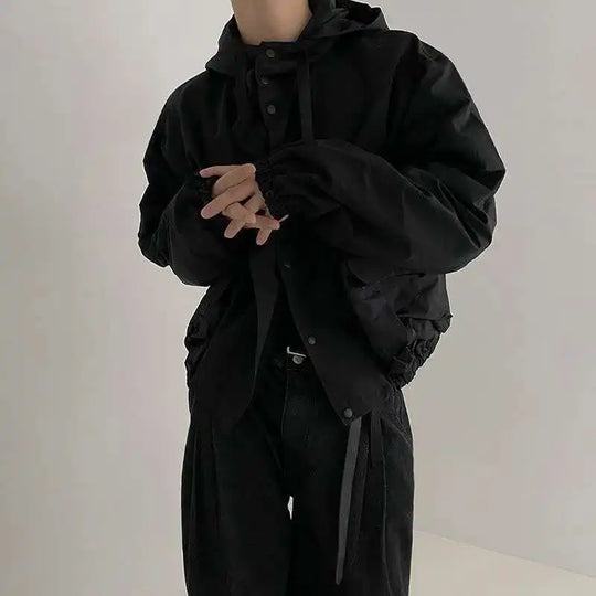 Baggy Cargo Jacket – Men's Hooded Boxy Coat
