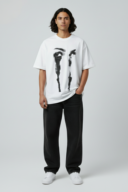 LifeOfStreetwear | Men’s Oversized Graphic White T-Shirt