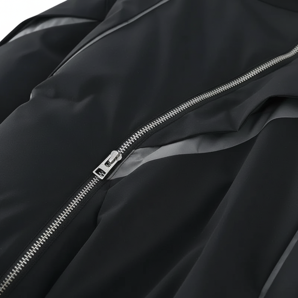 LifeOfStreetwear | Men’s Black Puffer Jacket Asymmetrical