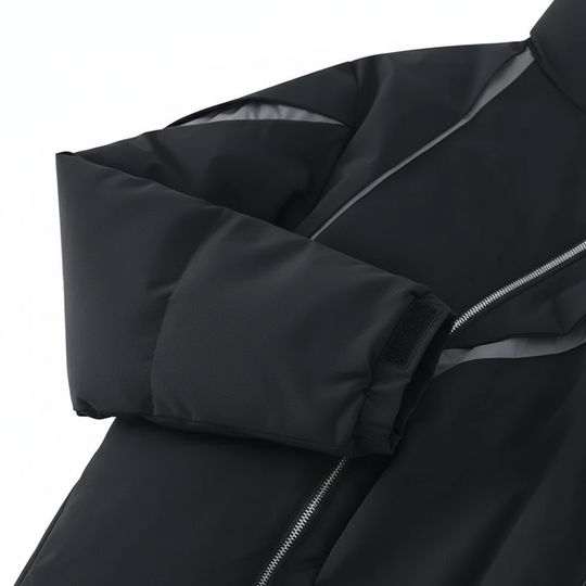 LifeOfStreetwear | Men’s Black Puffer Jacket Asymmetrical