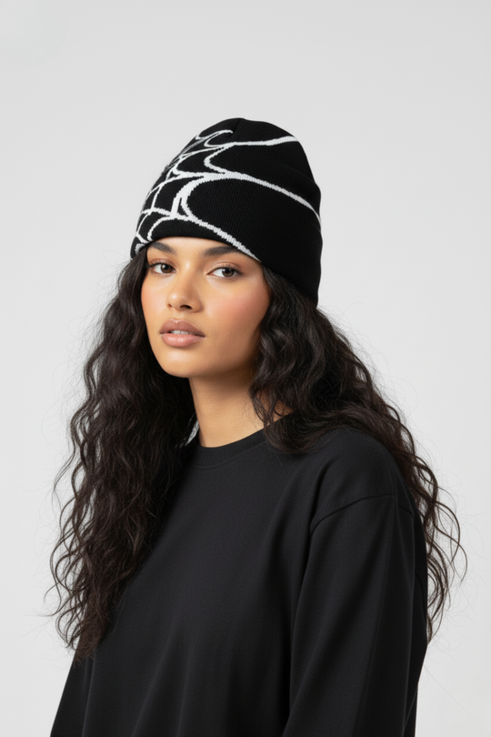 LifeOfStreetwear | Y2K Spider Web Beanie