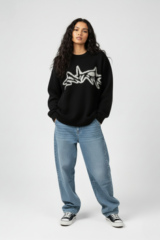 LifeOfStreetwear | Men’s Oversized Y2K Knit Sweater
