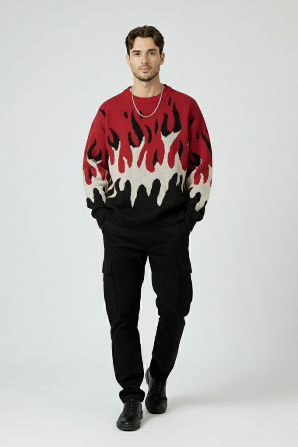 LifeOfStreetwear | Men's & Women's Knitted Flame Sweater