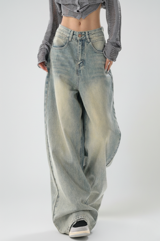 LifeOfStreetwear | Women’s Loose Fit Boyfriend Jeans – Light Wash Denim