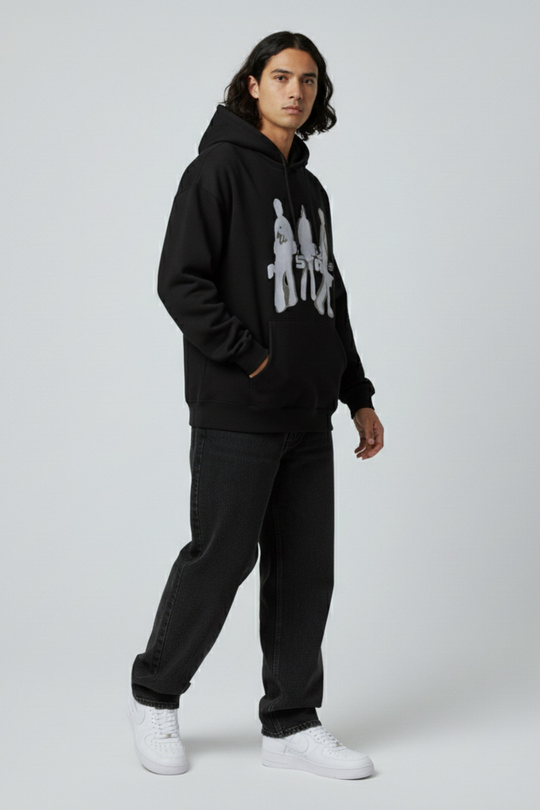 LifeOfStreetwear | Men’s Oversized Black Hoodie