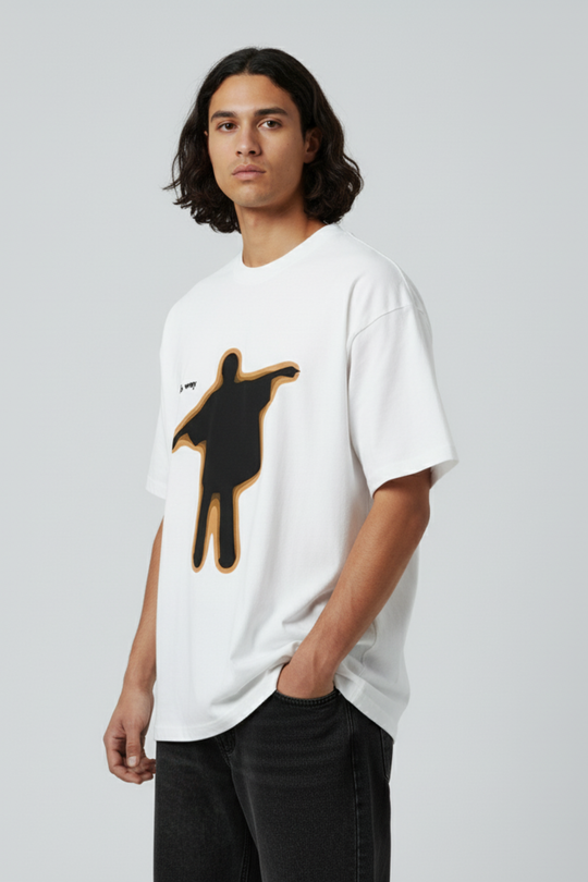 LifeOfStreetwear | Men’s White Silhouette Oversized T-Shirt
