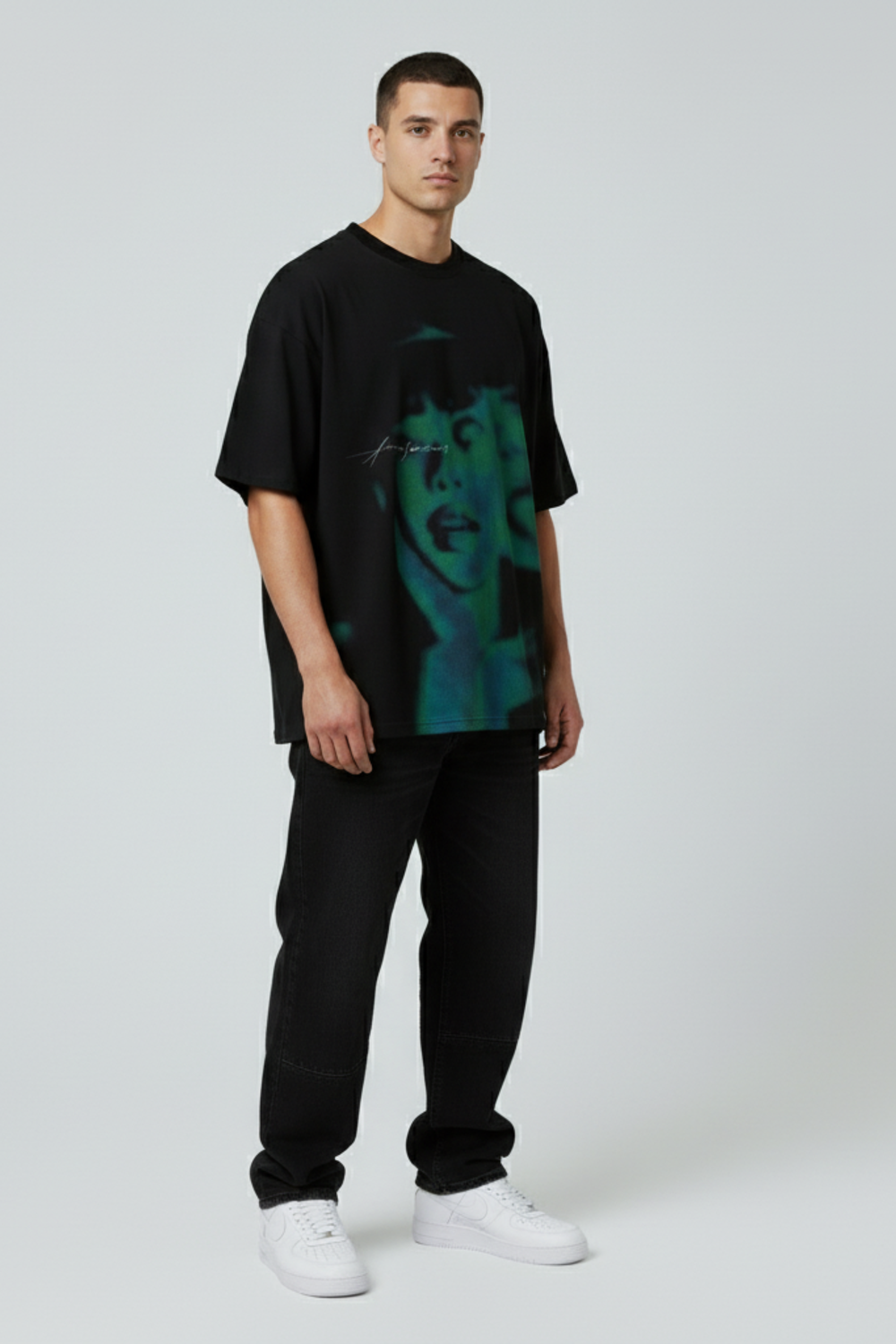 LifeOfStreetwear | Men’s Black Vintage Portrait Oversized T-Shirt