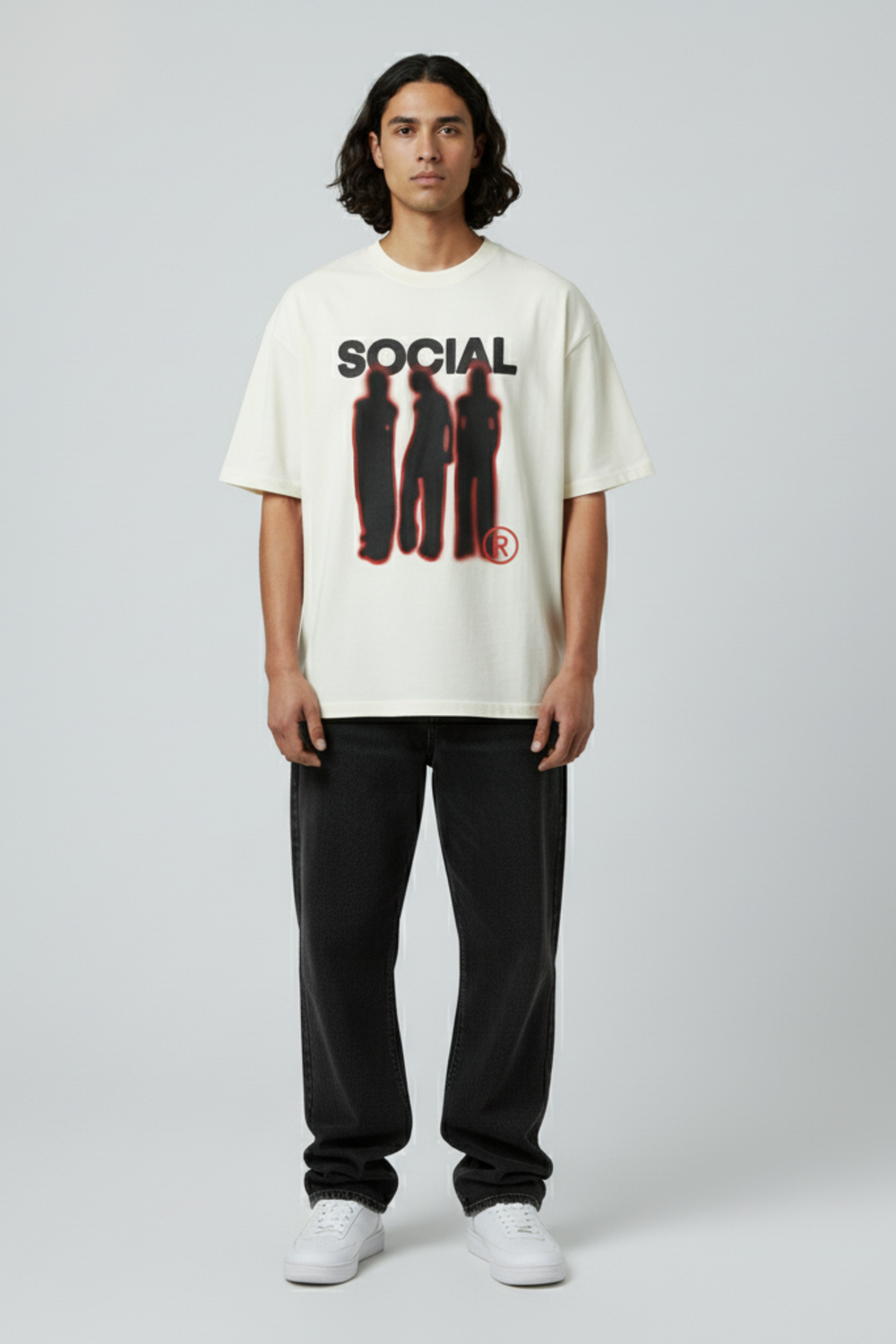 LifeOfStreetwear | Men’s Beige Oversized Streetwear T-Shirt