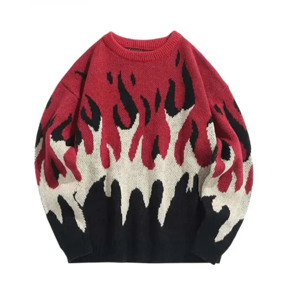 LifeOfStreetwear | Women's Knitted Flame Sweater