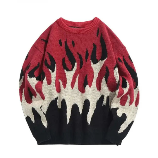 LifeOfStreetwear | Men's & Women's Knitted Flame Sweater