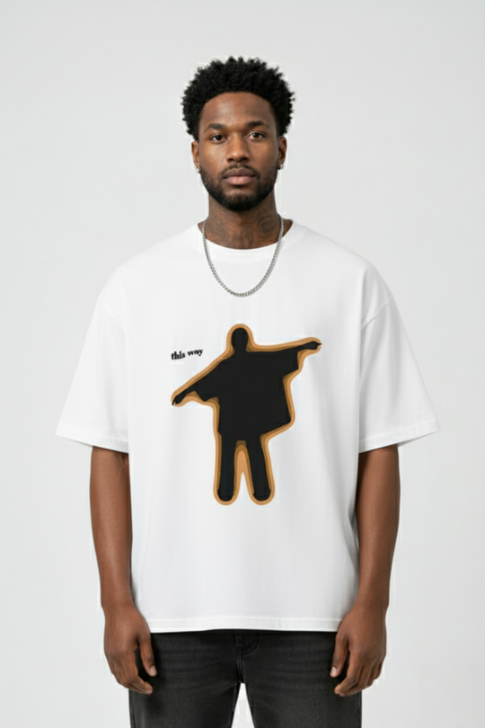 LifeOfStreetwear | Men’s White Silhouette Oversized T-Shirt