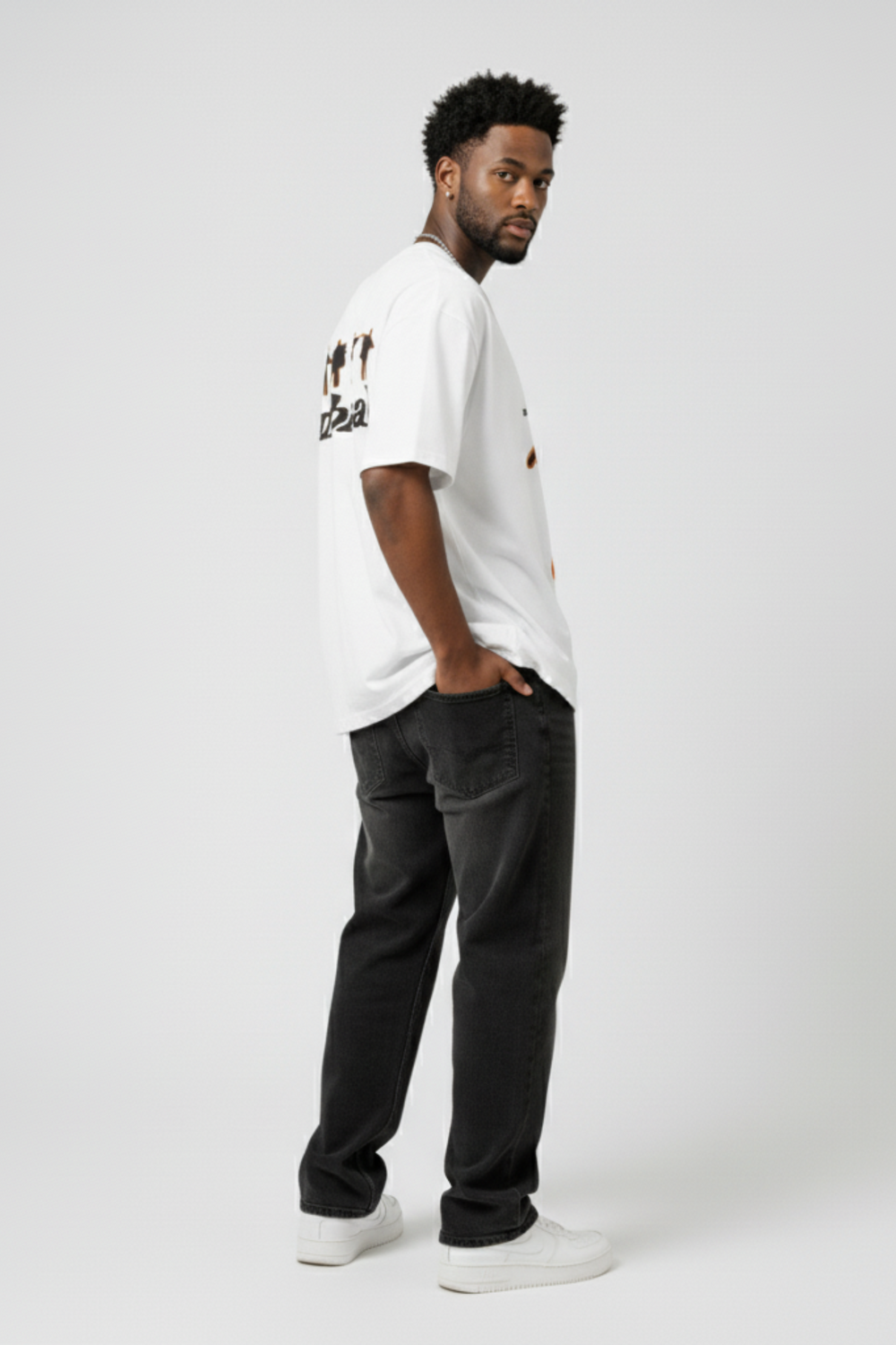 LifeOfStreetwear | Men’s White Silhouette Oversized T-Shirt