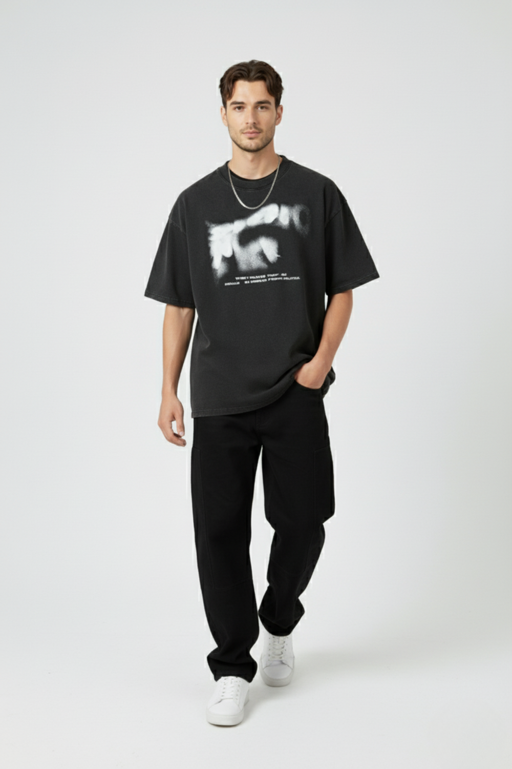 LifeOfStreetwear | Men’s Black Graphic Oversized T-Shirt