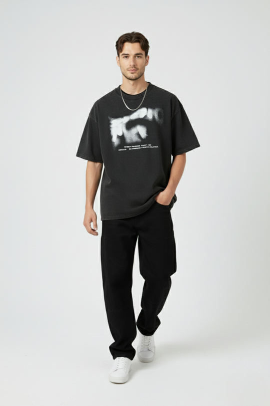 LifeOfStreetwear | Men’s Black Graphic Oversized T-Shirt