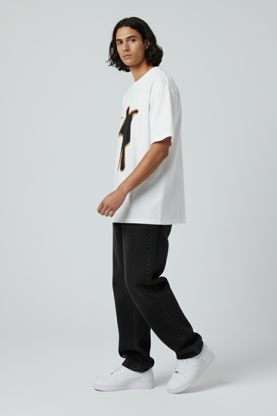 LifeOfStreetwear | Men’s White Silhouette Oversized T-Shirt