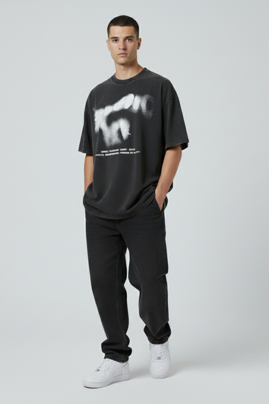 LifeOfStreetwear | Men’s Black Graphic Oversized T-Shirt