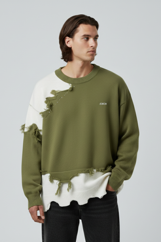 LifeOfStreetwear | Men’s Oversized Black & White Sweater