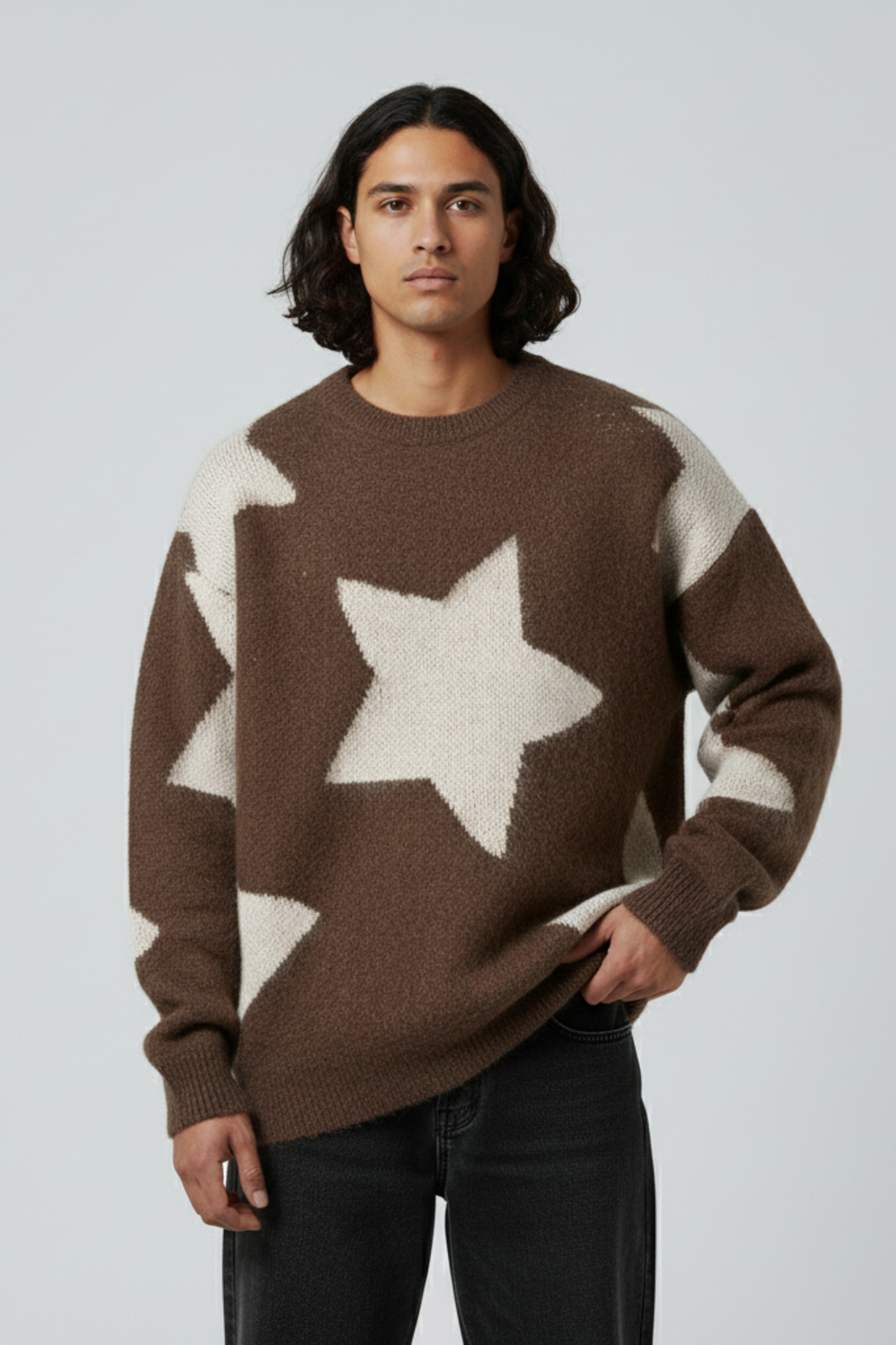 LifeOfStreetwear | Men’s Oversized Black Star Sweater