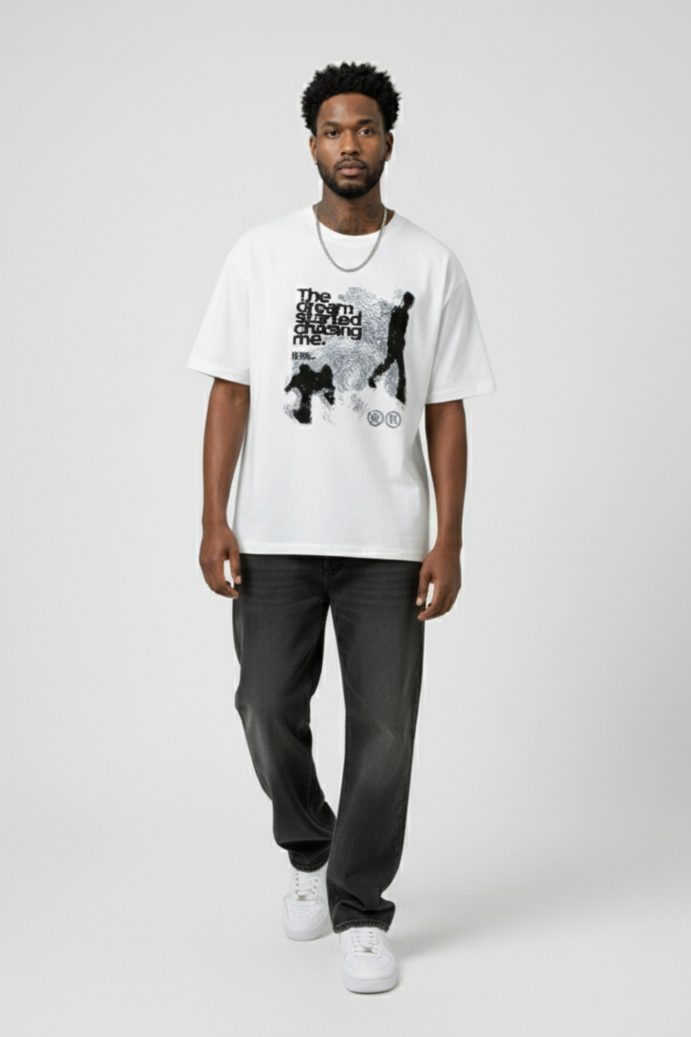 LifeOfStreetwear | Men’s White Graphic Oversized T-Shirt