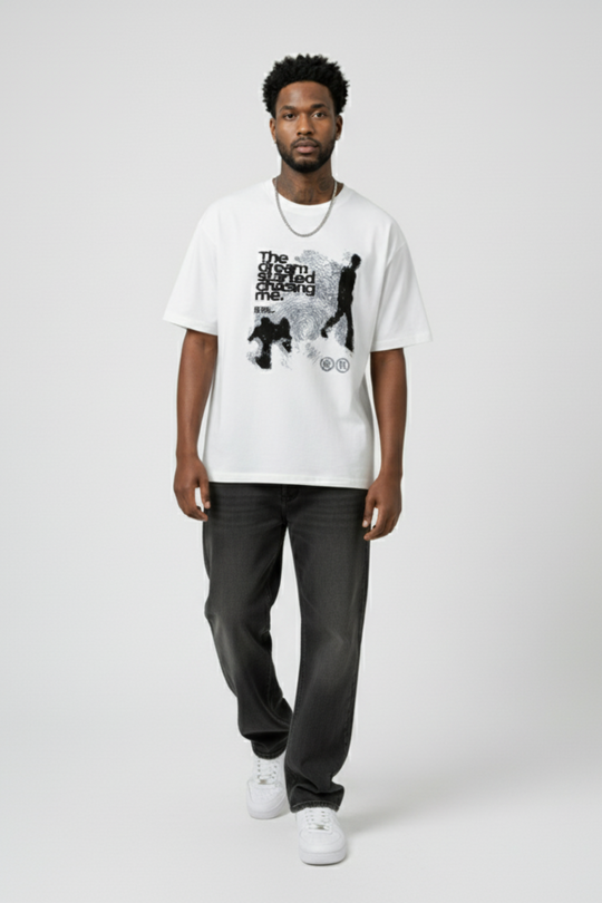 LifeOfStreetwear | Men’s White Graphic Oversized T-Shirt