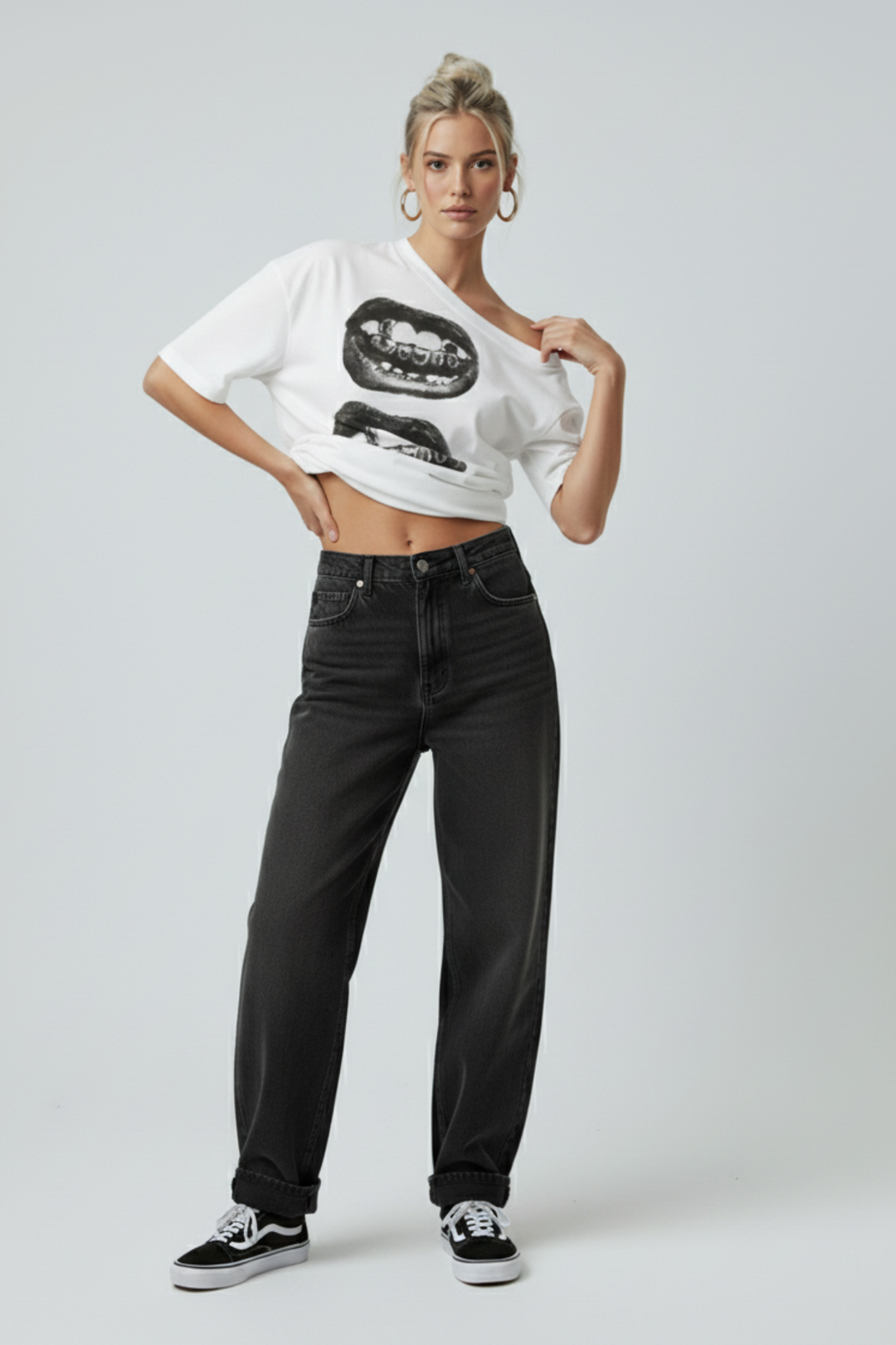 LifeOfStreetwear | Women’s Hip Hop Mouth Print T-Shirt – Streetwear