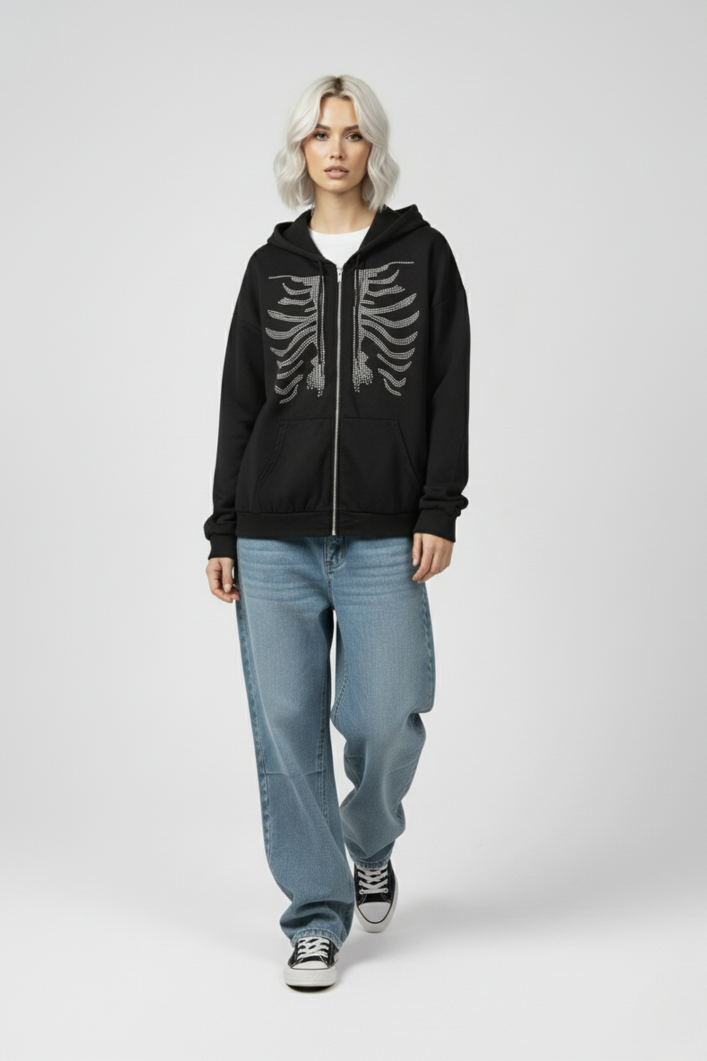 LifeOfStreetwear | Women’s Black Y2K Zip Up Hoodie