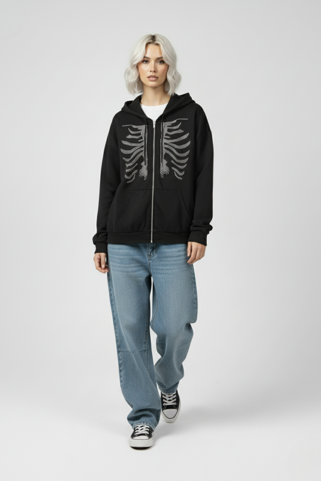 LifeOfStreetwear | Women’s Black Y2K Zip Up Hoodie
