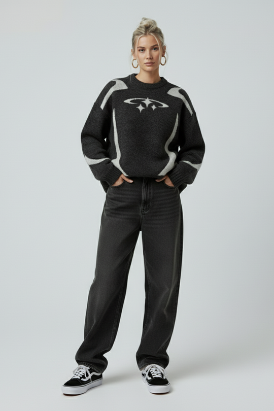 LifeOfStreetwear | Women's Oversized Y2K Knit Sweater