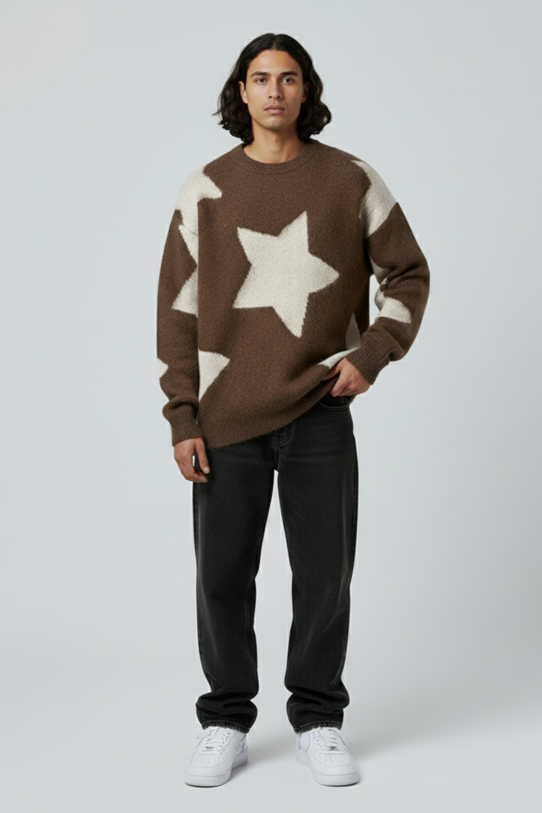 LifeOfStreetwear | Men’s Oversized Black Star Sweater