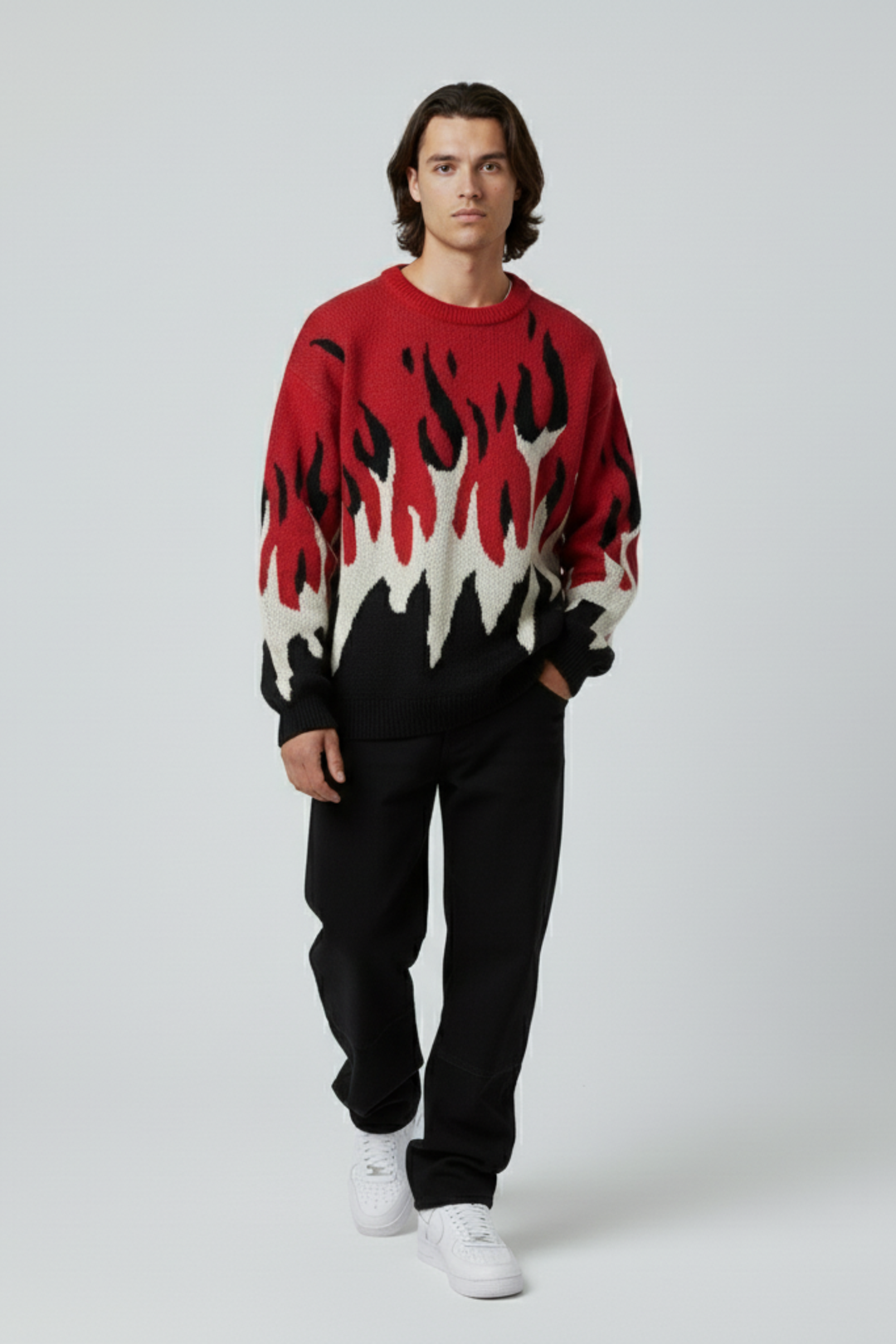 LifeOfStreetwear | Men's & Women's Knitted Flame Sweater