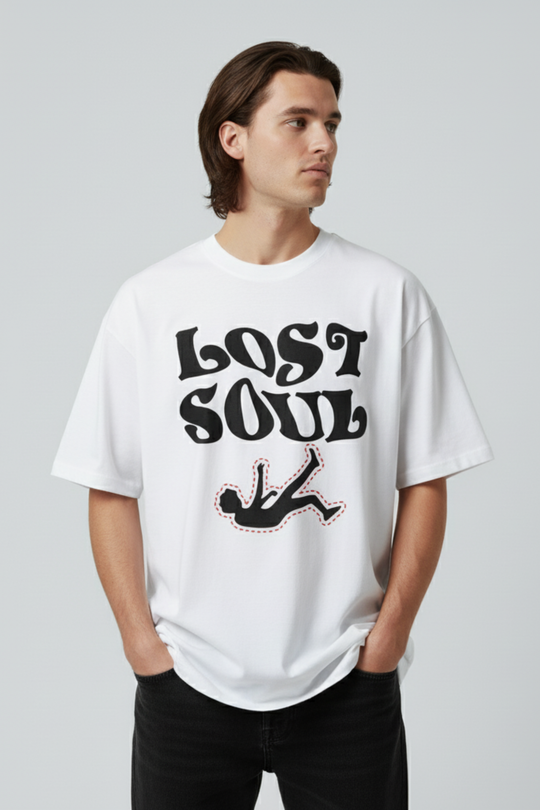 LifeOfStreetwear | Men’s White Oversized Graphic T-Shirt