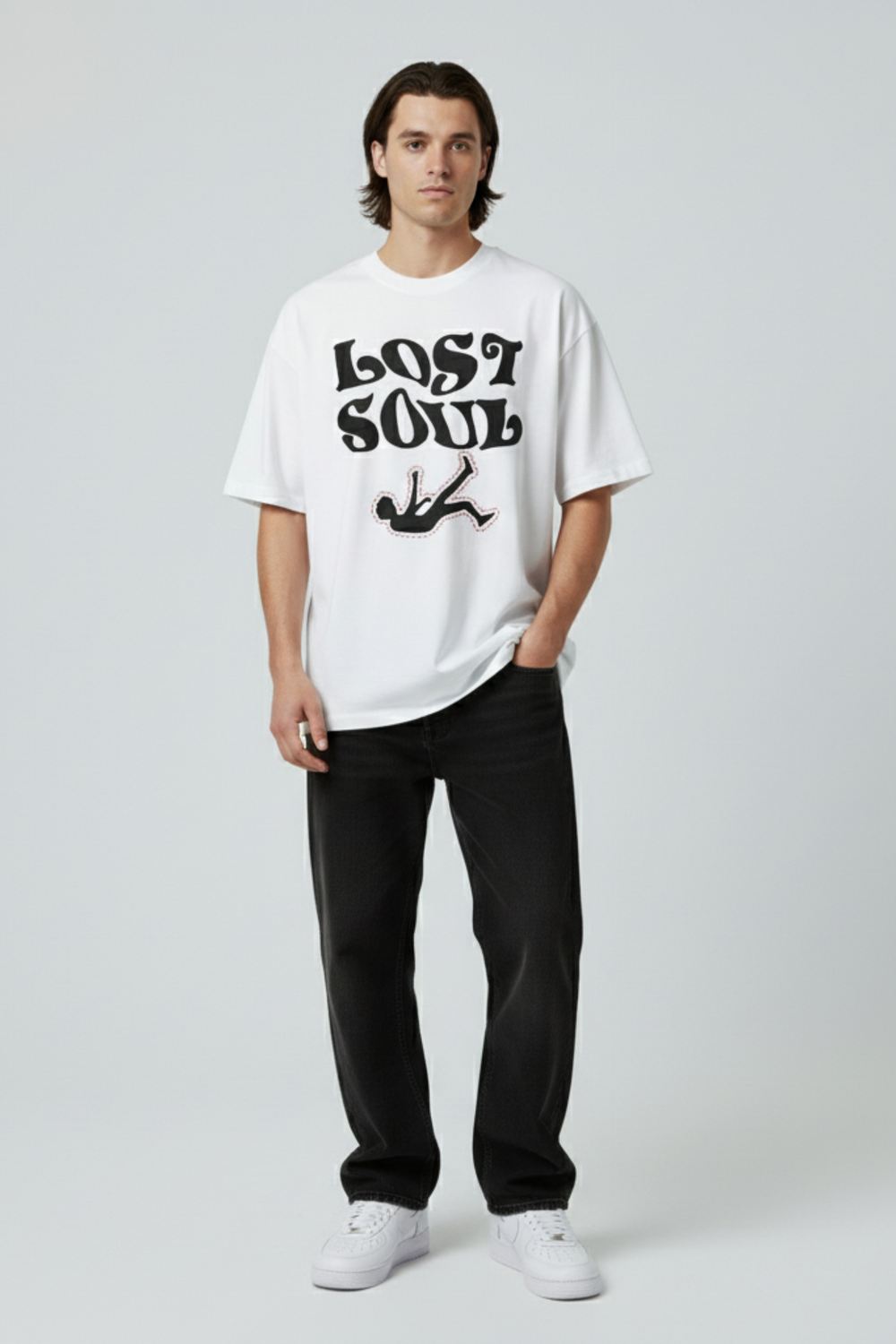 LifeOfStreetwear | Men’s White Oversized Graphic T-Shirt