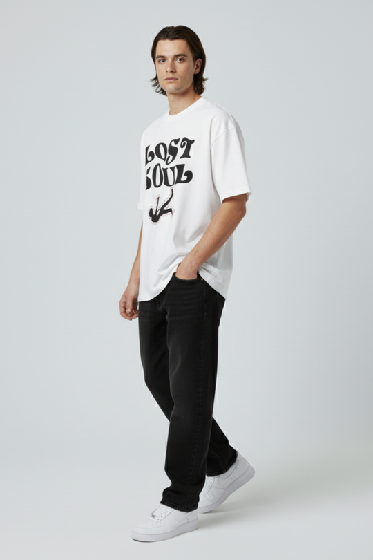 LifeOfStreetwear | Men’s White Oversized Graphic T-Shirt