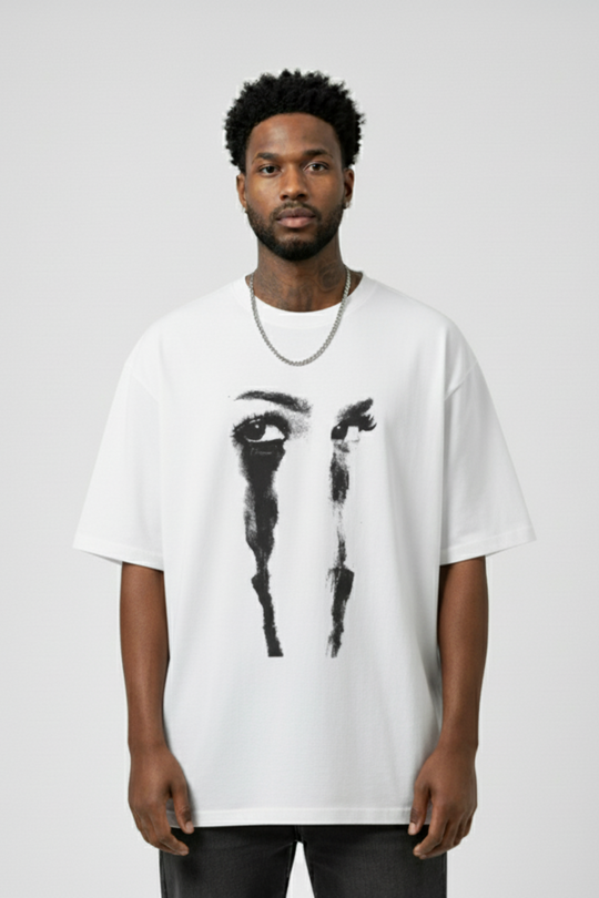 LifeOfStreetwear | Men’s Oversized Graphic White T-Shirt