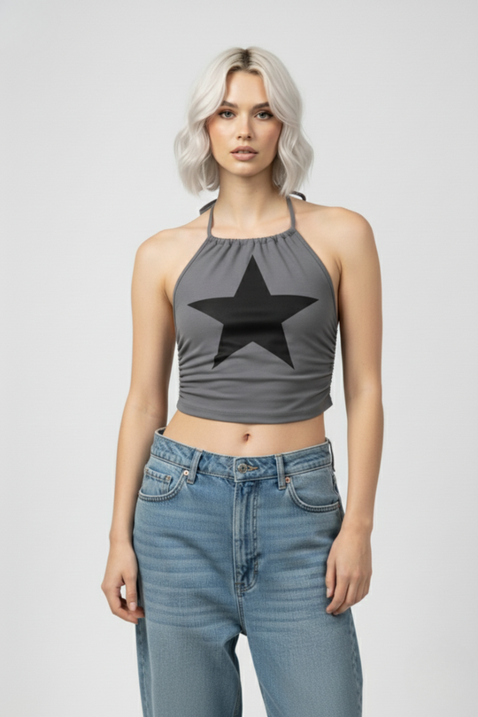 LifeOfStreetwear | Women’s Y2K Star Halter Top