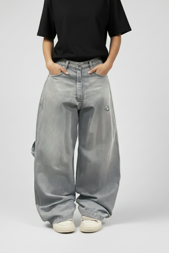 LifeOfStreetwear | Women’s Baggy Light-Wash Jeans with Cartoon Graphics