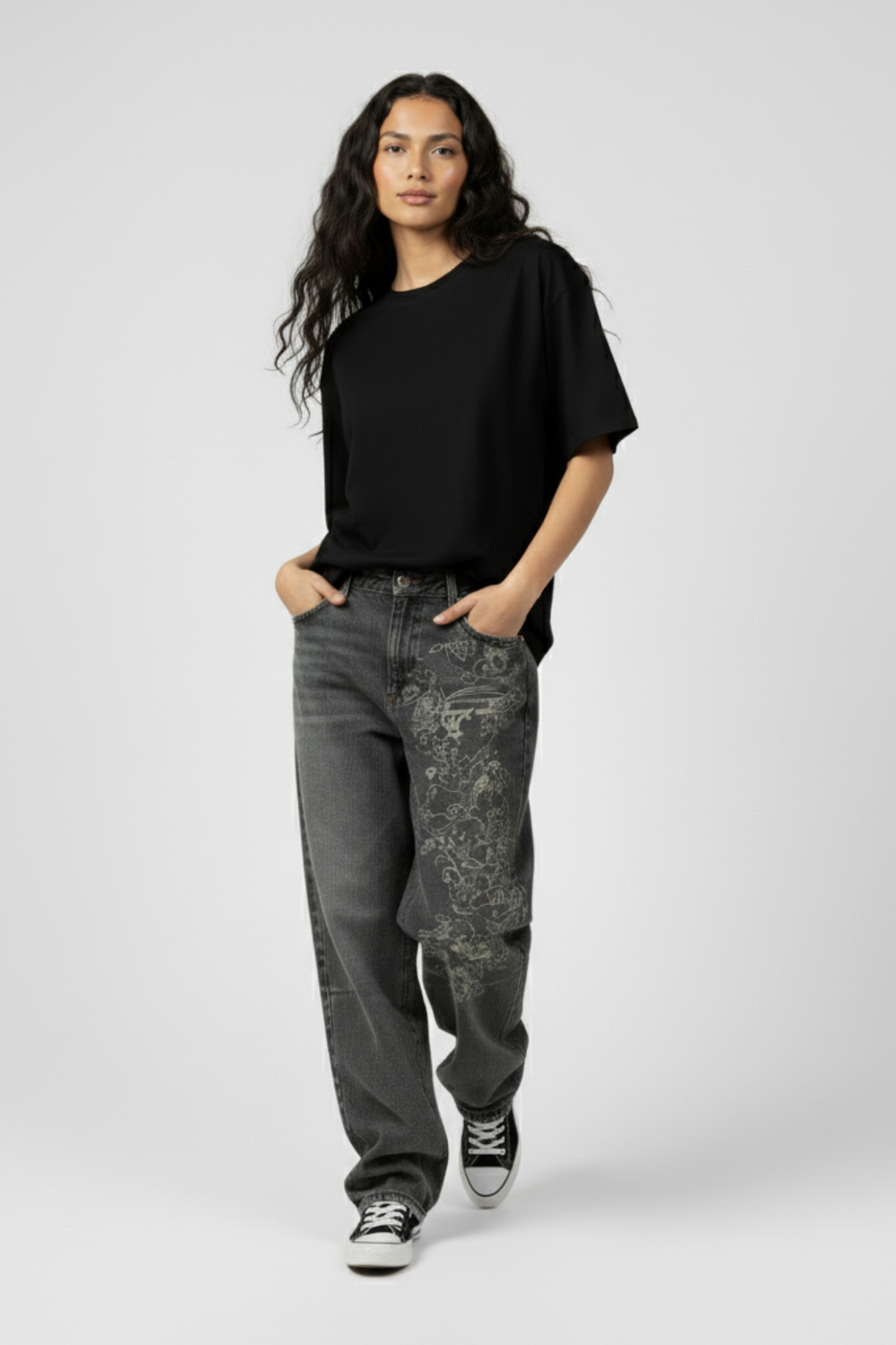 LifeOfStreetwear | Women’s Wide Leg Embroidered Jeans